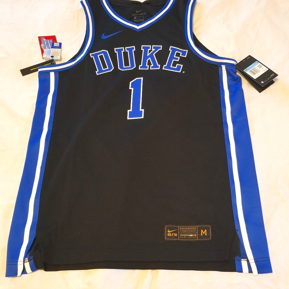 NWT Nike Duke Blue Devils black basketball jersey
